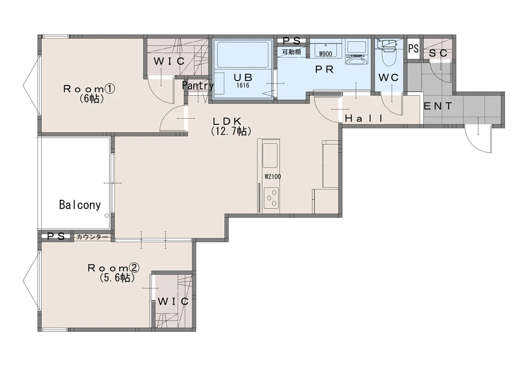 C PLAN の間取り図